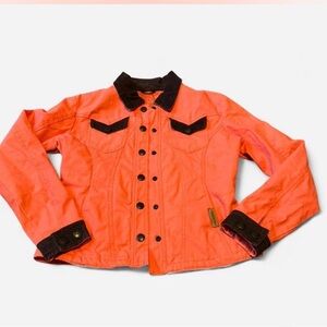 Powder River Outfitters Coral Panhandle Slim Western Jacket with Brown Corduroy